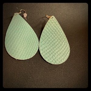 Large leather earrings
